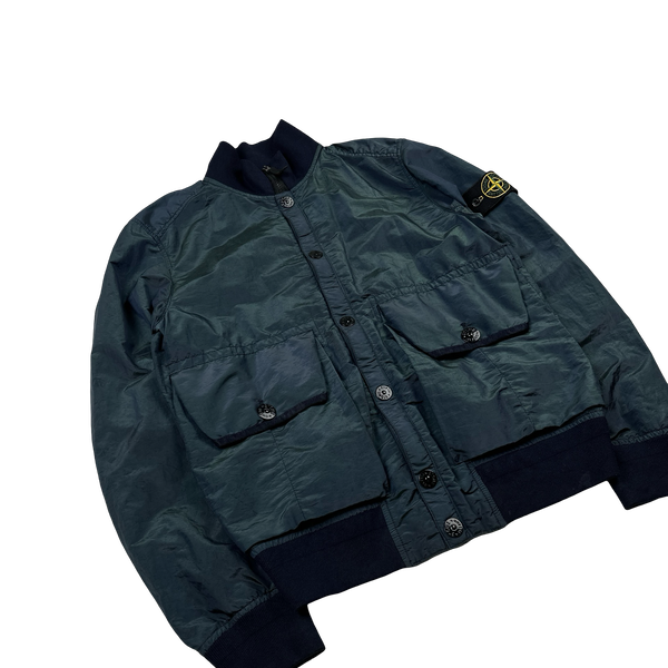 Stone Island 2017 Blue & Green Nylon Metal Colour Weft Jacket - Medium