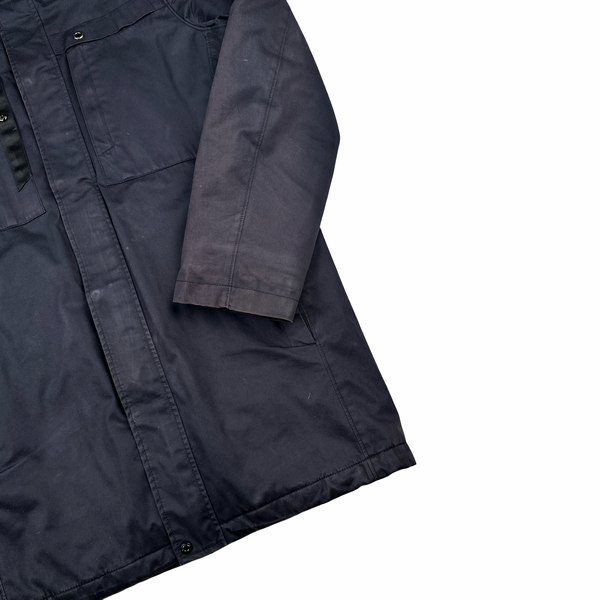 Ma Strum Navy Multipocket Long Quilted Jacket - XL