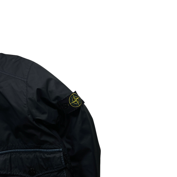 Stone Island 2015 Blue Mussola Gommata Quilted Jacket - Small