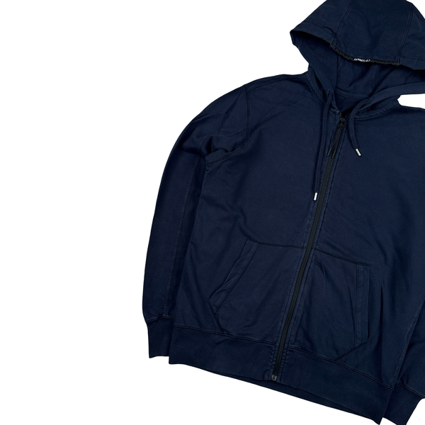 CP Company Navy Cotton Zipped Lens Viewer - Medium