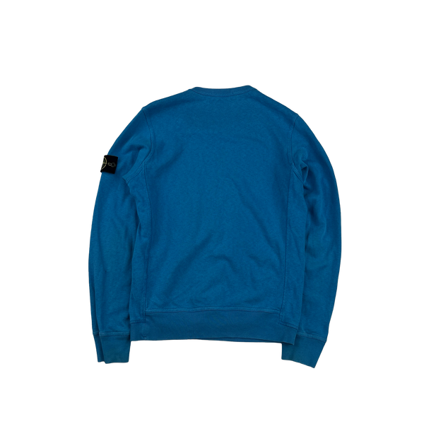Stone Island 2018 Blue Cotton Crewneck Sweatshirt - Small