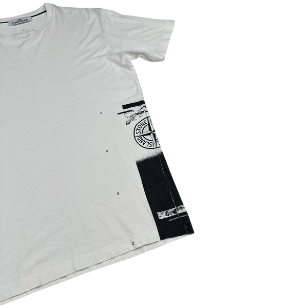 Stone Island Spellout Printed T Shirt - Medium