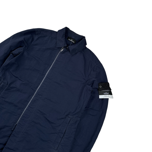 Stone Island 2018 Shadow Project Navy Naslan Collared Trench Coat - Medium