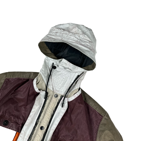 Stone Island 2019 Tela Placcata Bicolore Hooded Jacket - Small
