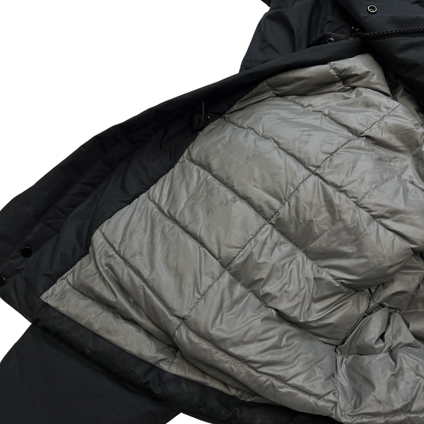 CP Company Black Micro M Down Filled Goggle Jacket - Large