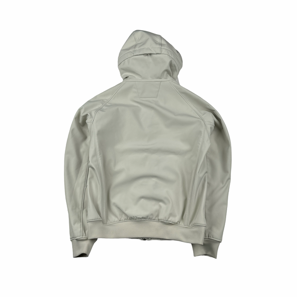 CP Company Cream Fleece Lined Heavyweight Dynatec Metropolis Jacket - Small