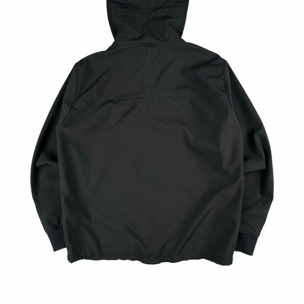 CP Company Black Soft Shell R Goggle Hooded Zipped Jacket - 3XL
