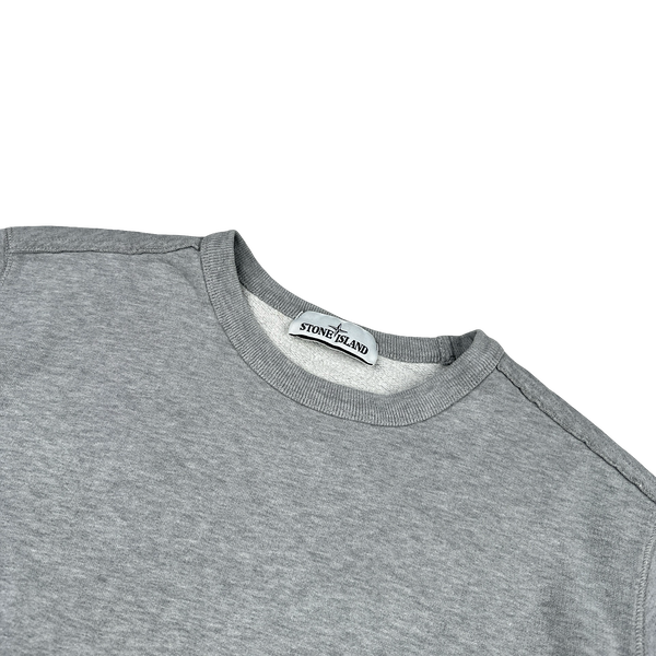 Stone Island 2019 Light Grey Cotton Crewneck - Medium