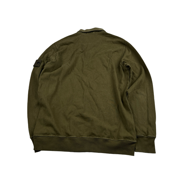 Stone Island 2015 Khaki Ghost Piece Cotton Pullover Collared Polo - XL