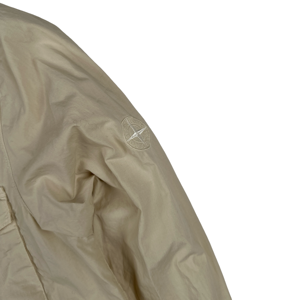 Stone Island 2020 Cream Cotton Buttoned Compass Shirt - Small
