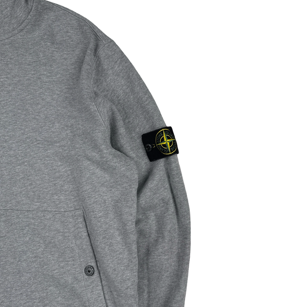 Stone Island 2023 Grey Hooded Cotton Joggers Tracksuit - Medium