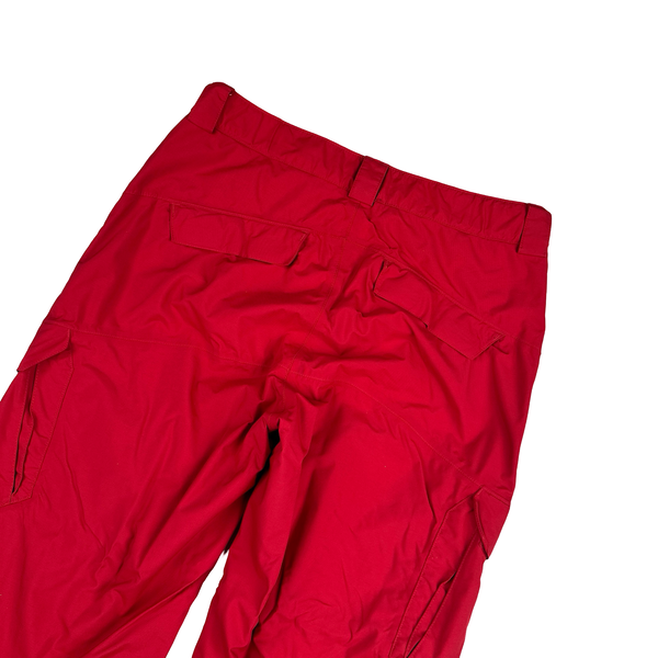 North Face Red Thick Ski Cargo Trousers - Large