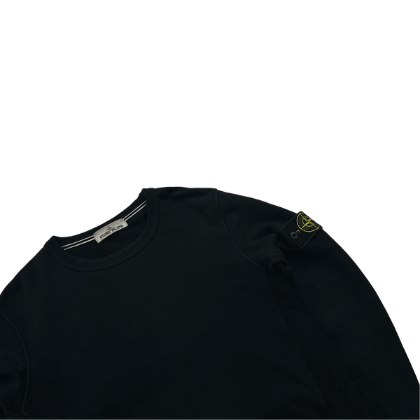 Stone Island Black Cotton Crewneck Sweatshirt - Small