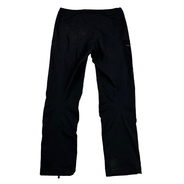 Arcteryx Black Waterproof Shell Cargo Hiking Trousers - Medium