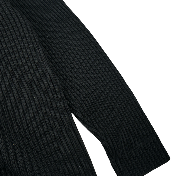 Stone Island 2005 Striped Heavyweight Wool Pullover Quarter Zip Knit - XL