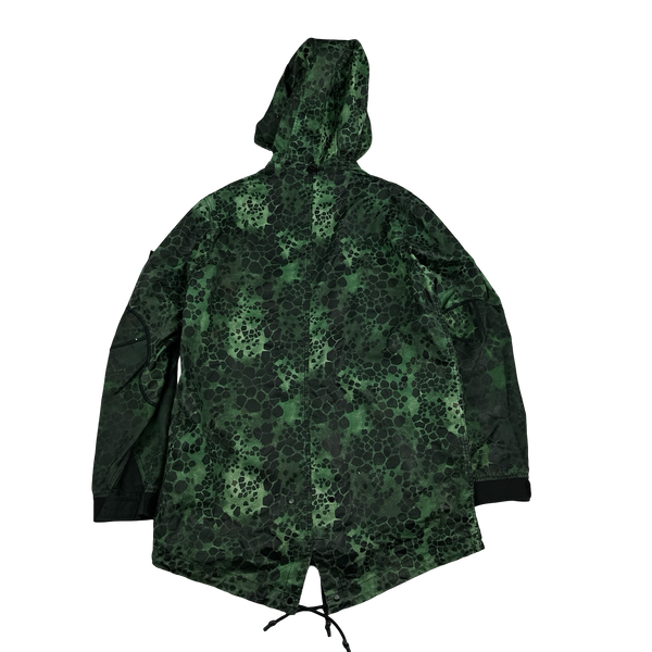 Stone Island 2018 Alligator Camo Light Cotton / Nylon Fishtail Parka - Medium