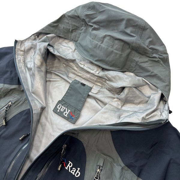 RAB Extreme Black/Grey Event Zipped Waterproof Rain Jacket - Large