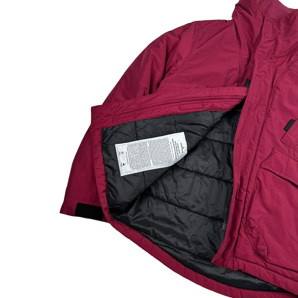 Stone Island 2018 Burgundy Micro Reps Primaloft Lined Jacket - Small