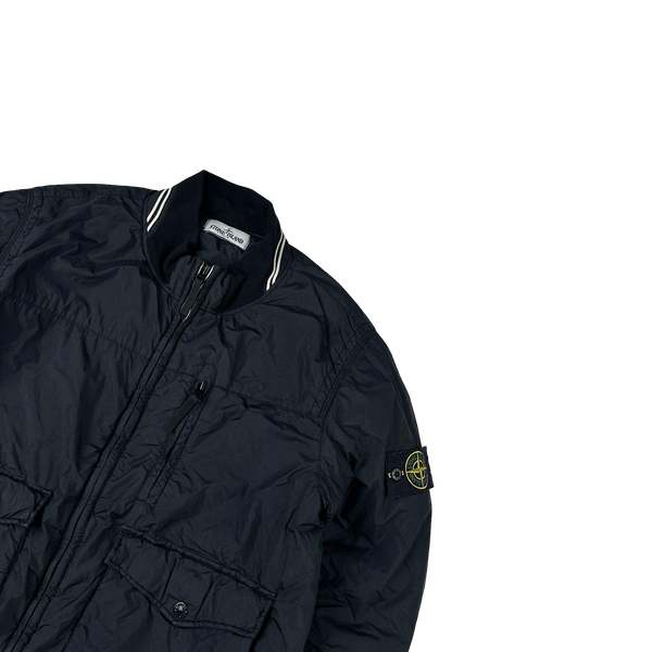 Stone Island 2012 Navy 30th Anni Garment Dyed Nylon Tela Quilted Jacket - Large