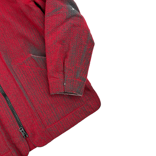 Stone Island 2022 Red Needle Punched Reflective Balaclava Jacket - Large