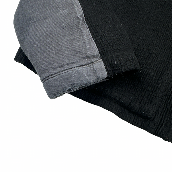 Stone Island 2003 Black Chest Pockets Zipped Knitted Jumper - XL