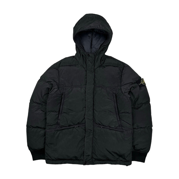 Stone Island 2021 Charcoal Nylon Metal Down Puffer Jacket - Small