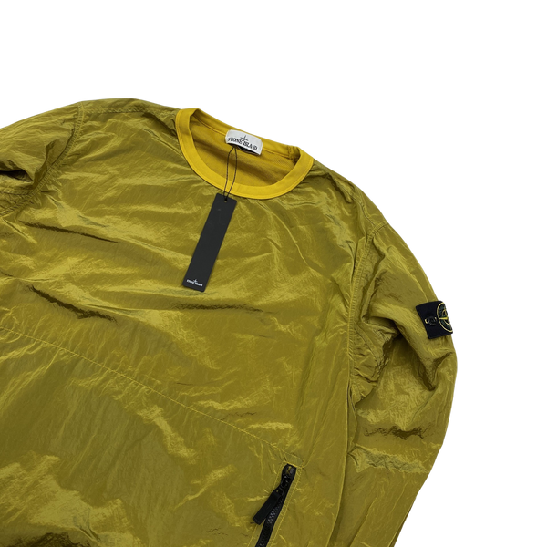 Stone Island Yellow Nylon Metal Pullover Crewneck  - XL