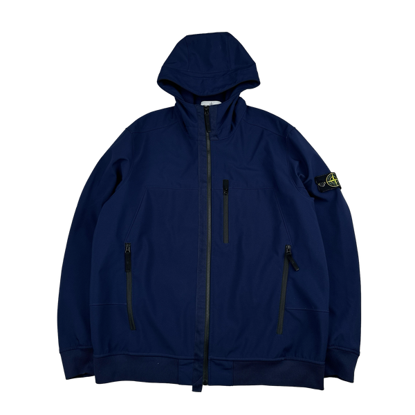 Stone Island 2018 Navy Blue Soft Shell R Jacket - 3XL