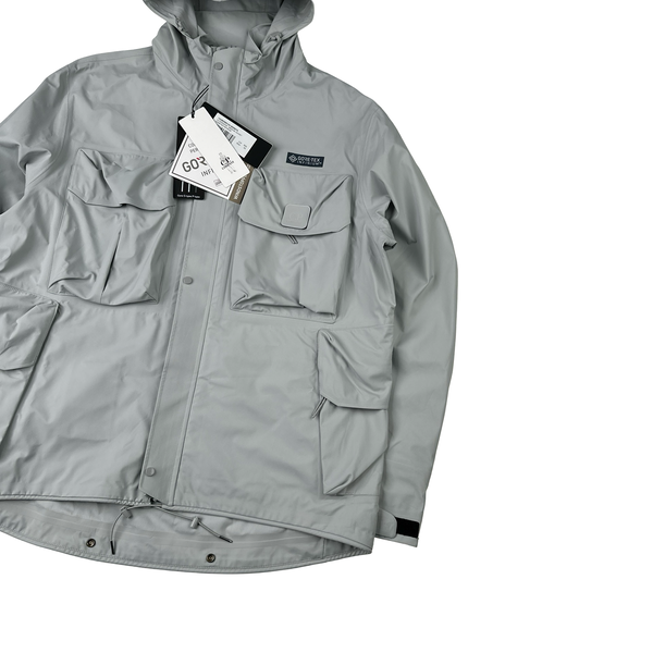 CP Company Grey Gore-tex Infinium Metropolis Multi Pocket Jacket - Large