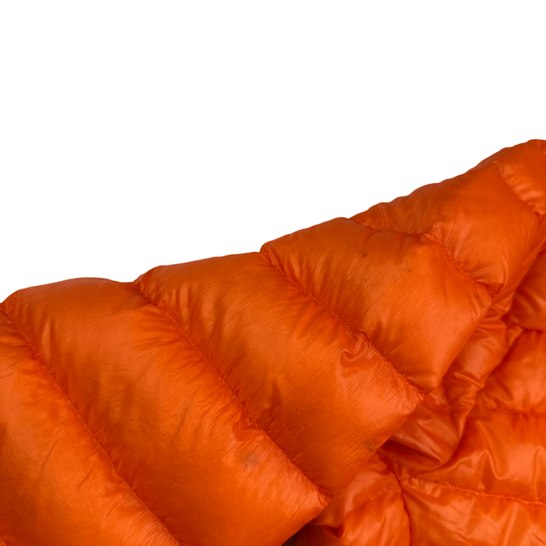 North Face Orange Breithorn Summit Series 800 Down Hooded Puffer Jacket - Small