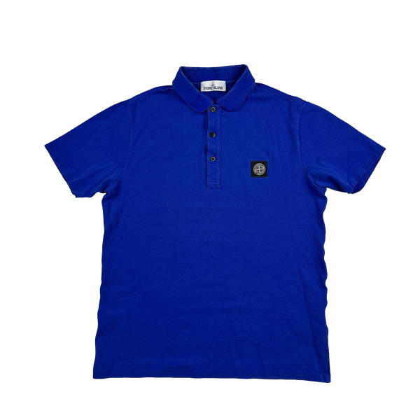 Stone Island 2016 Blue Cotton Polo Shirt - Large