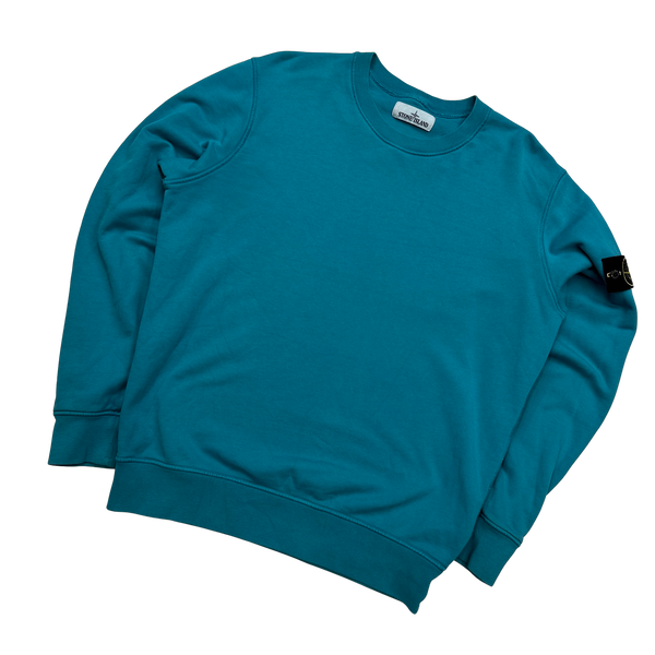 Stone Island 2020 Blue Crewneck Sweatshirt - Large