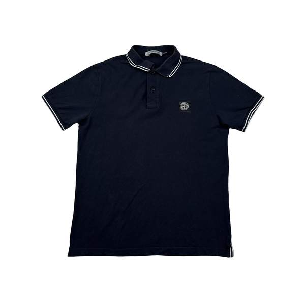 Stone Island 2021 Black Short Sleeve Polo Shirt - Large