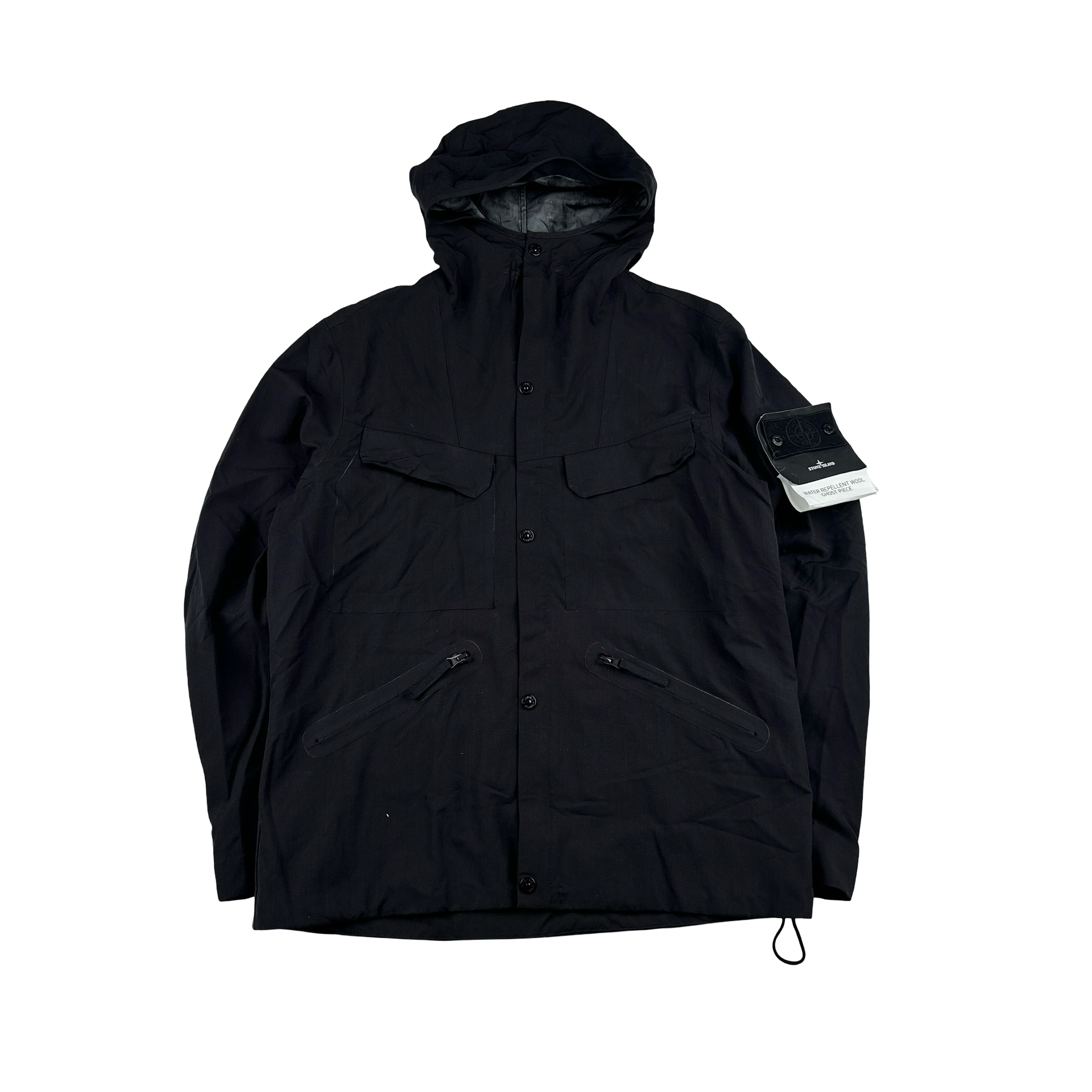 Stone Island 2016 Black Ghost Piece Water Repellent Wool Jacket