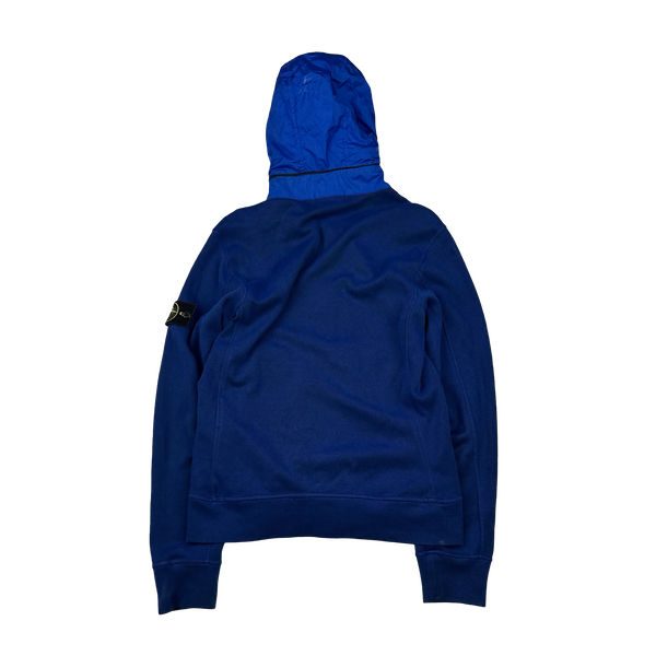 Stone Island 2014 Blue Cotton Nylon Blend Zipped Jumper - Small
