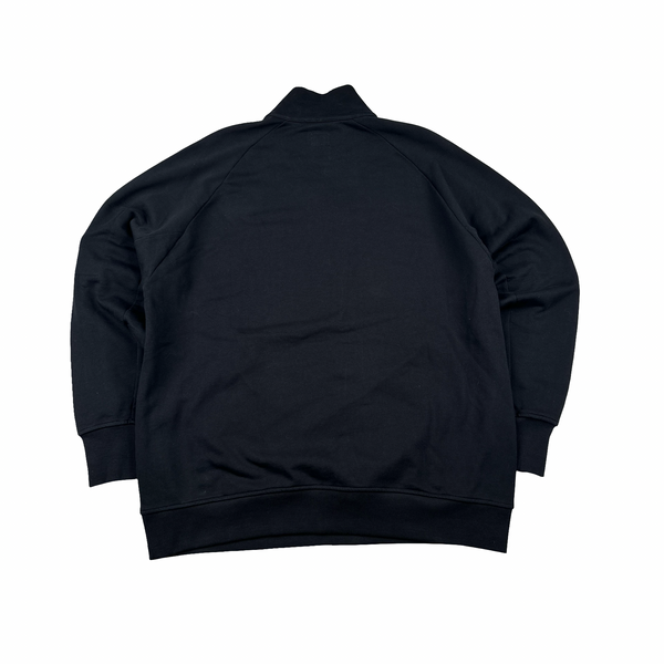 CP Company Cotton Lens View Quarter Zip Black Jumper - XXL