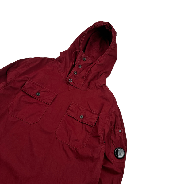 CP Company Red Cotton Smock Overshirt - Medium