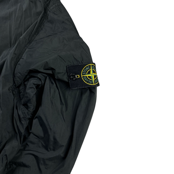 Stone Island Black Crinkle Reps Hooded Jacket - XXL