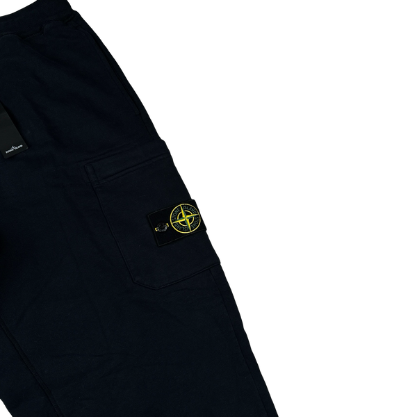 Stone Island 2021 Navy Thick Cotton Joggers - 3XL