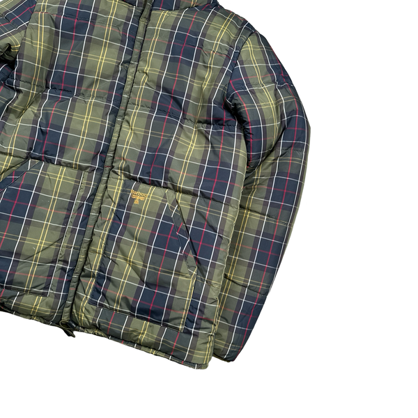 Barbour Beacon Reversible Checked Print Hooded Puffer Jacket - Small