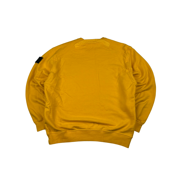 Stone Island 2022 Yellow Pullover Cotton Jumper - Small