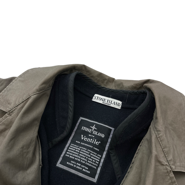 Stone Island 2005 Beige Cotton Ventile Dual Layer Field Jacket - Large