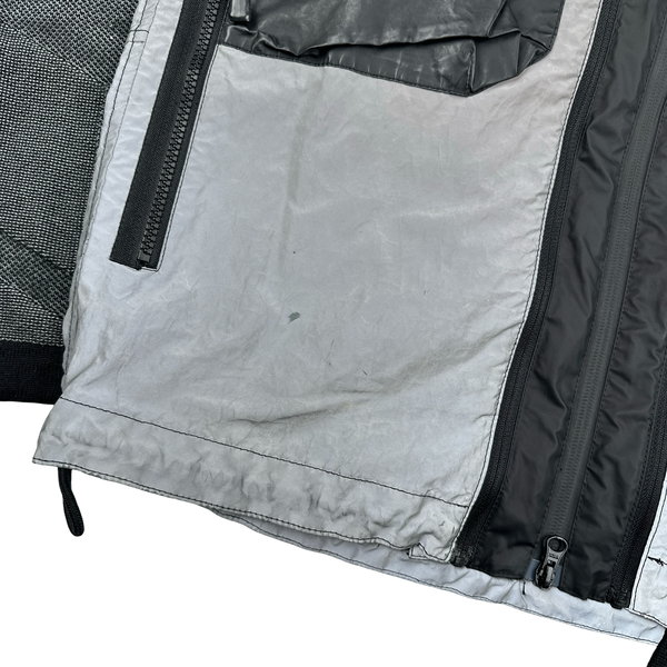 Stone Island Garment Dyed Plated Reflective With Mussola Gommata Jacket - Large