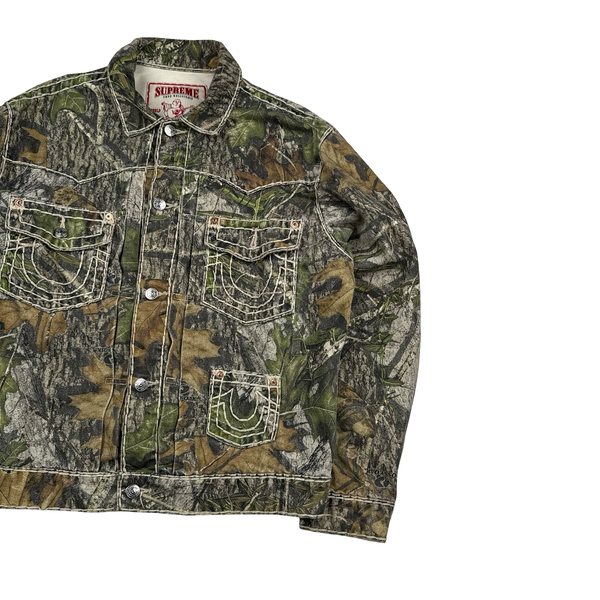 Supreme X True Religion Real Tree Camo Contrast Stitch Denim Jacket - Medium
