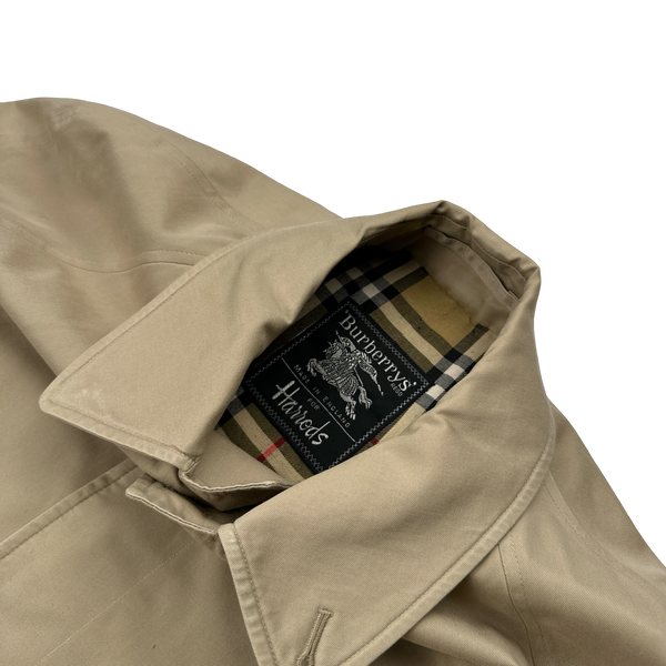 Burberry Nova Check Lined Cotton Long Jacket - Medium