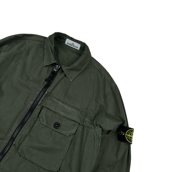 Stone Island 2020 Green Zipped Chest Pocket Overshirt - Medium