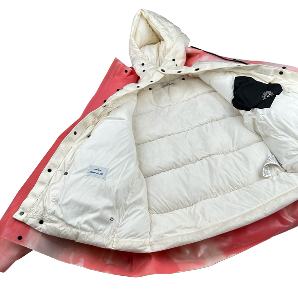 Stone Island 2023 Plaster Special Process Poly Strata Down Lined Ice Jacket- Large