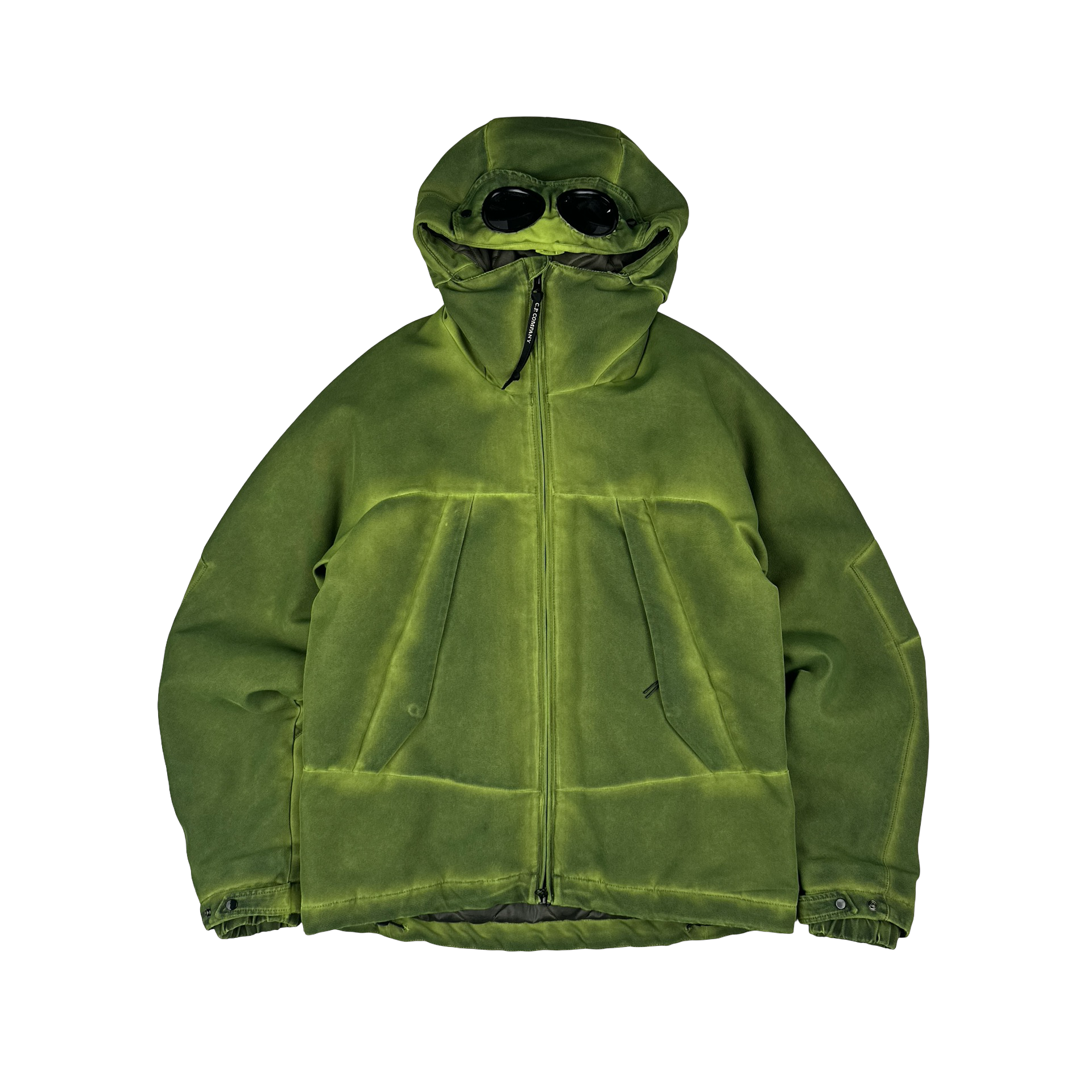CP Company Green Eclipse Zipped Softshell Goggle Jacket - Medium