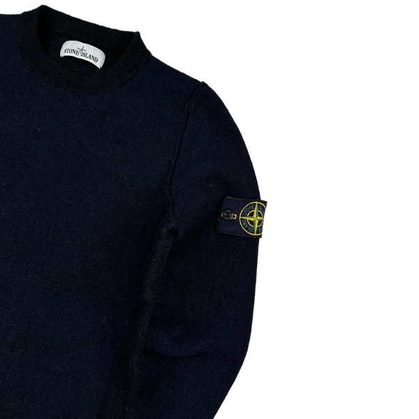 Stone Island 2017 Navy Wool Crewneck Jumper - XS