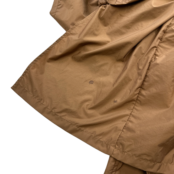 Aquascutum Orange Checked Collared Nylon Trench Coat - Large
